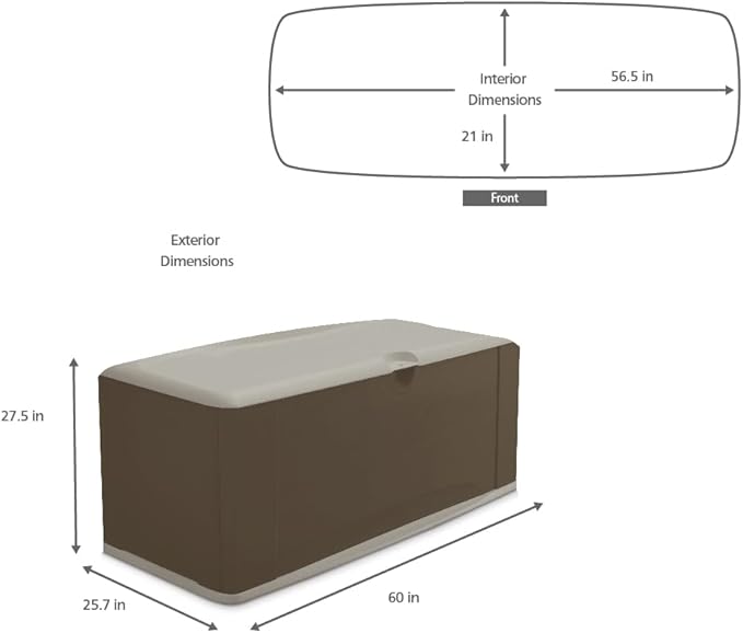 Rubbermaid Extra Large Resin Outdoor Storage Deck Box - Image 2