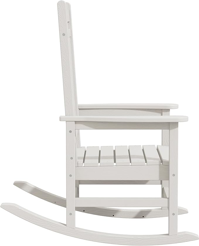 KINGYES Oversized Outdoor Rocking Chair Set of 4, High Density Polyethylene - Image 10