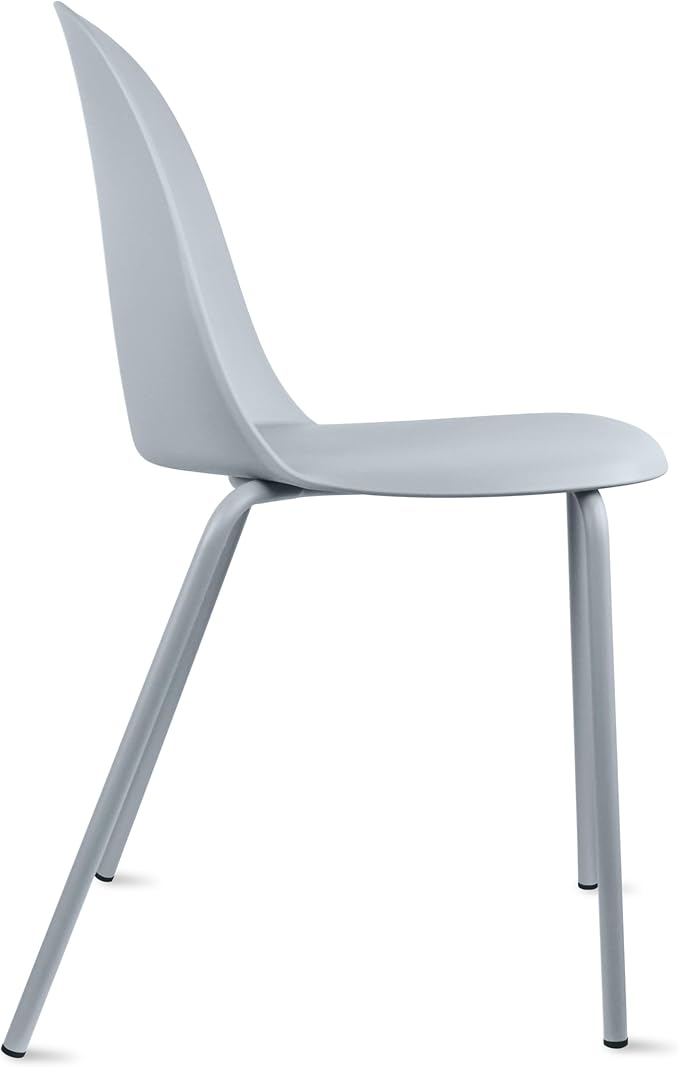 2xhome Modern Stackable Armless Dining Chair | Plastic Shell Seat - Image 9