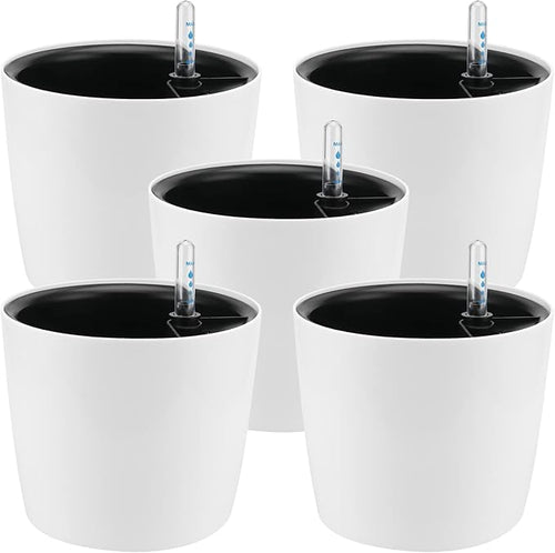 5 Pack 7 Inch Self Watering Planter by HEIHAK