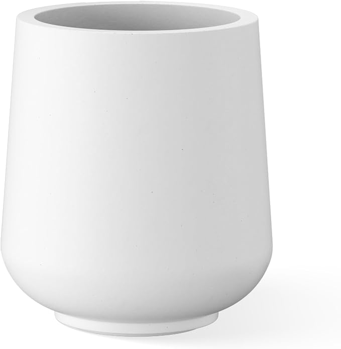 Kante 11.6" Dia Round Concrete Planter, Outdoor Indoor Large Plant Pots by Kante