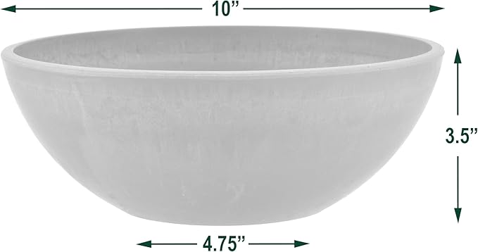 PSW Pot Collection Shallow Bowl Planter, 10-inch | Terra Cotta Color | Pack of - Image 4