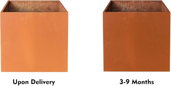 Corten Steel Planter Metal Square Planter 28 Inch Corten Planter Box Tall Cube - Image 5