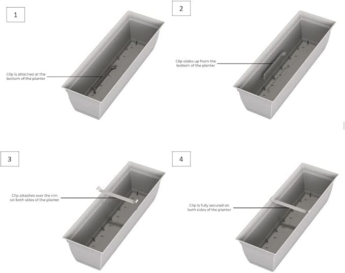 The HC Companies 24" Eclipse Plastic Window Box 7.76"x24"x6.57" in Clay Color - Image 6