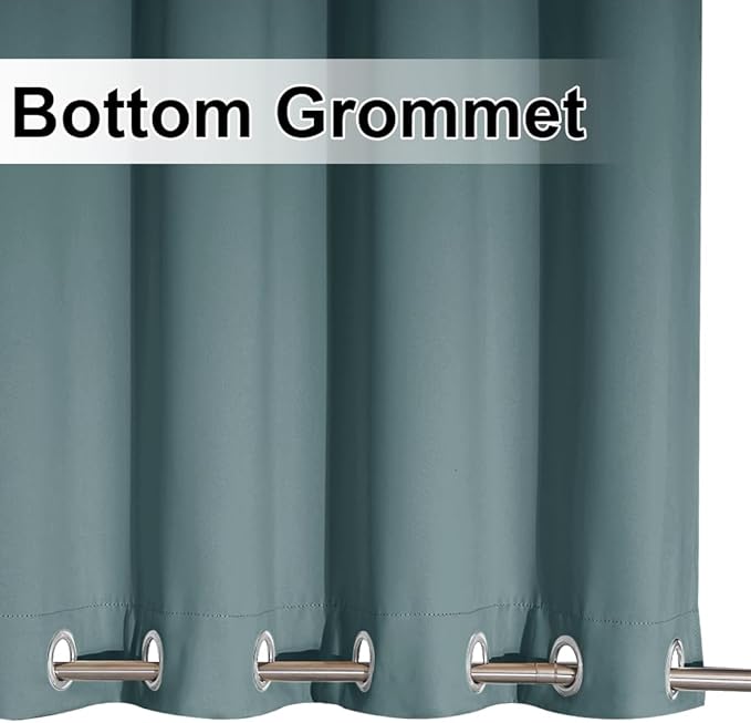 NICETOWN 2 Panels Greyish Blue Outdoor Curtains - Image 7