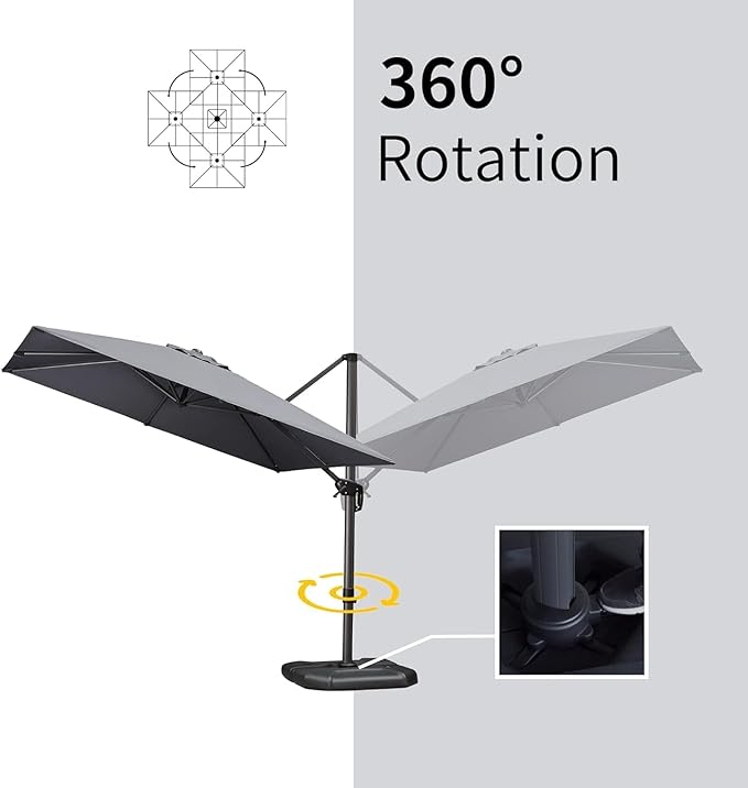 PURPLE LEAF 9' X 11.5' Patio Umbrella - Image 7