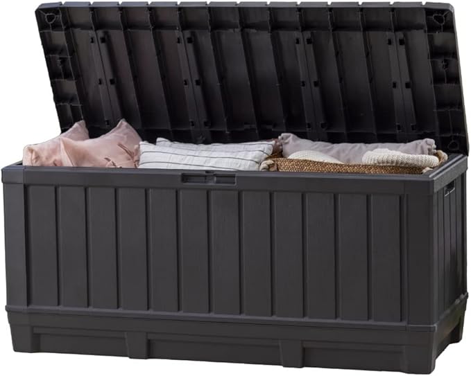 Keter Kentwood 92 Gallon Resin Deck Box-Organization and Storage by Keter
