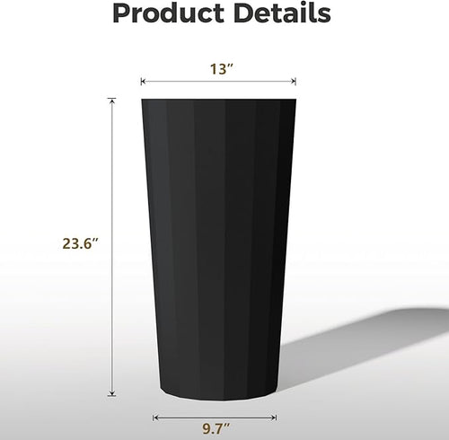 23.6" H Tall Planters for Outdoor Plants, 2 Pack Large Outdoor Planters for - Image 2