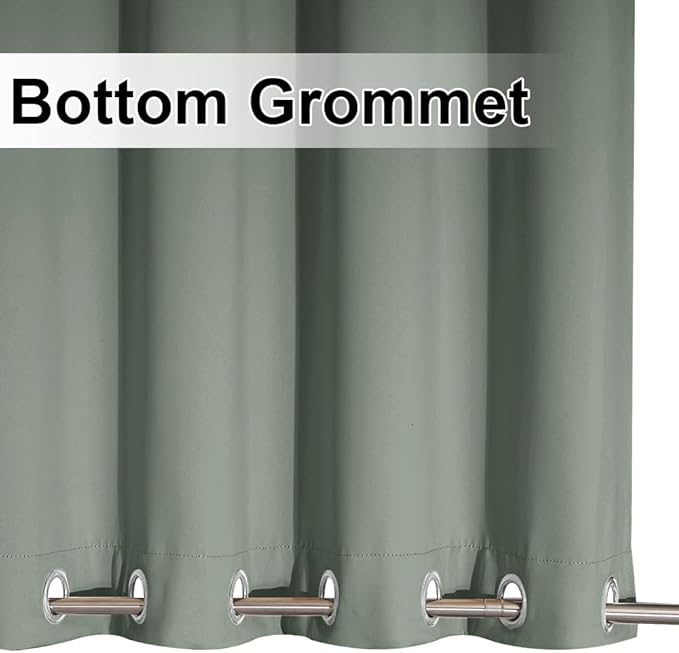 NICETOWN 2 Panels Sage Green Outdoor Patio Curtains 108 inches Long Waterproof - Image 6