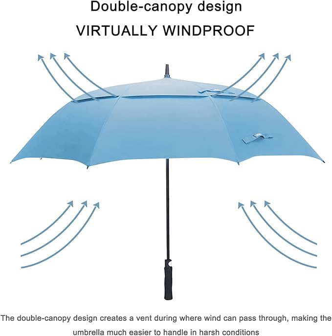 G4Free 47/54/62/68/72 Inch Automatic Open Golf Umbrella Oversize Extra Large - Image 3