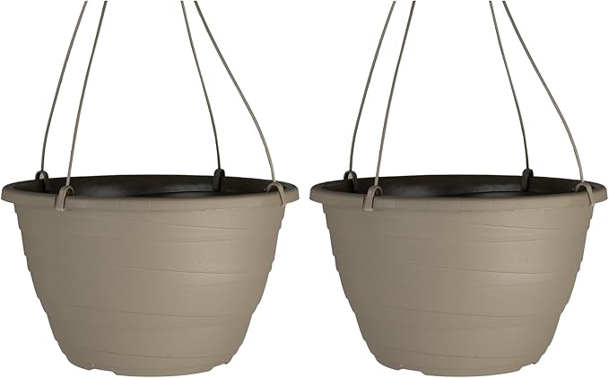 The HC Companies 13 Inch Wrapt Hanging Planters, Lightweight UV-Resistant by TheHCCompanies