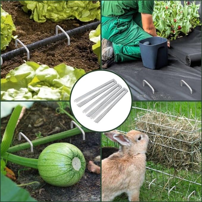 FEED GARDEN 4 Inch 200 Pack Hot-dip Galvanized Landscape Staples 11 Gauge - Image 7