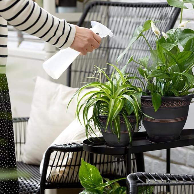10 Inch 4 Pack Plant Pots, Plastic Flower Pot - Image 7