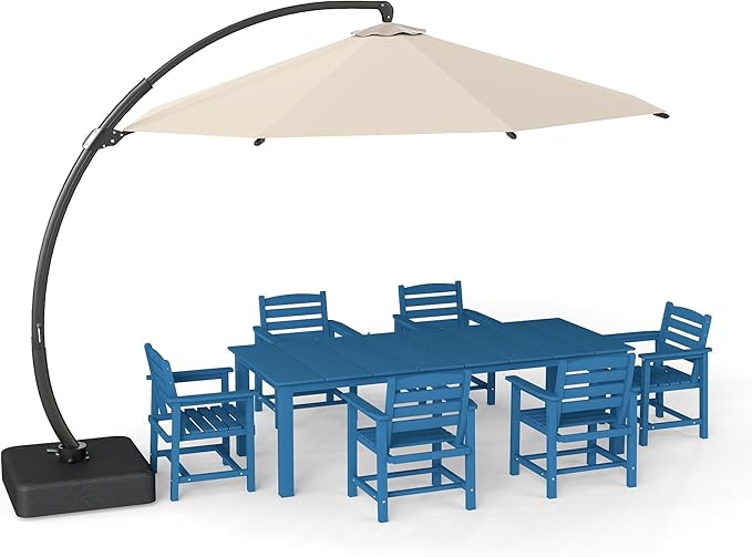 7-Piece Black Outdoor Dining Set by PatioKingdom