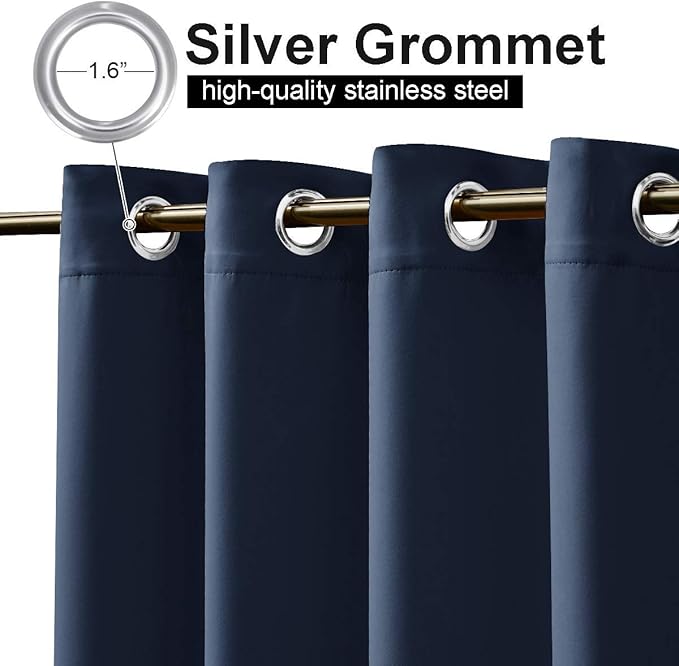 NICETOWN Waterproof Patio Outdoor Curtain and Drape, Thermal Insulated Top and - Image 2