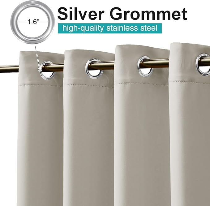 NICETOWN Outdoor Curtain for Patio Waterproof Extra Wide 100 in, Sun Blocking - Image 3