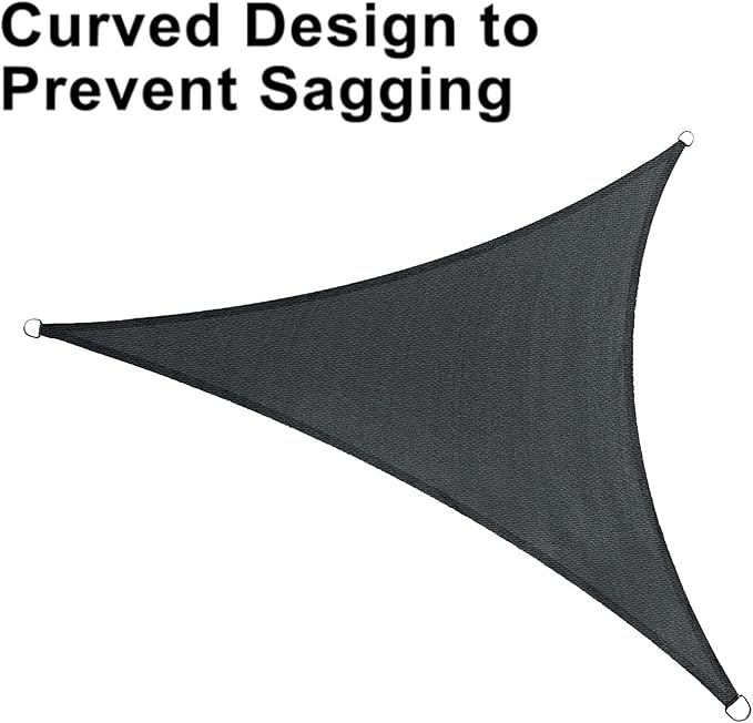 LOVE STORY Custom Size 9'x9'x9' Graphite Grey Sun Shade Sail Triangle Sunshade - Image 6
