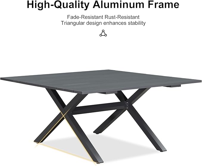 PURPLE LEAF 9 Piece Longer Outdoor Dining Set - Image 8