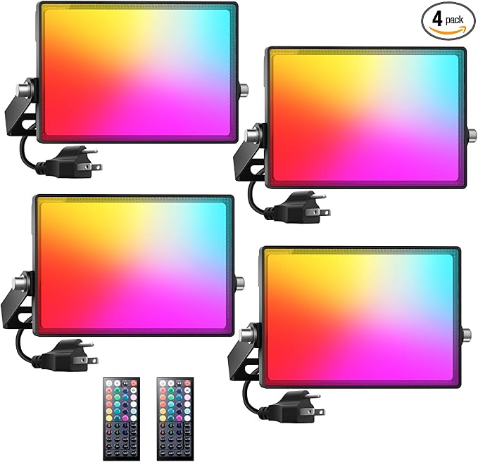 Onforu LED Flood Light Outdoor 35W Color Changing RGBW Floodlight by Onforu