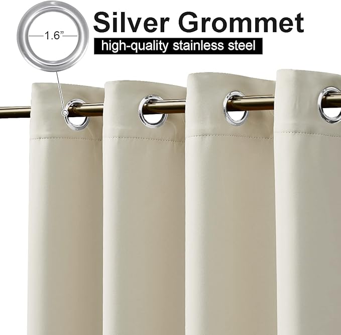 NICETOWN Outdoor Curtains for Patio Waterproof & Windproof 2 Panels, Thermal - Image 3