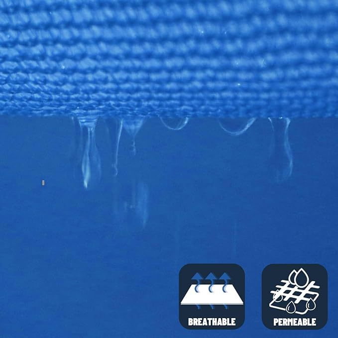 SUNNY GUARD Sun Shade Sail 10'x10'x14' Right Triangle Blue UV Block Sunshade - Image 5