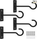 4Pack 4inch Wall Hook for Hanging Plant Bracket by QTJUST