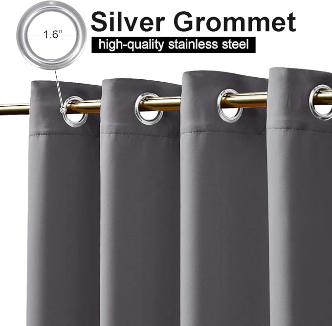 NICETOWN Outdoor Curtain for Patio Waterproof Extra Long 120" L, Fixed - Image 2