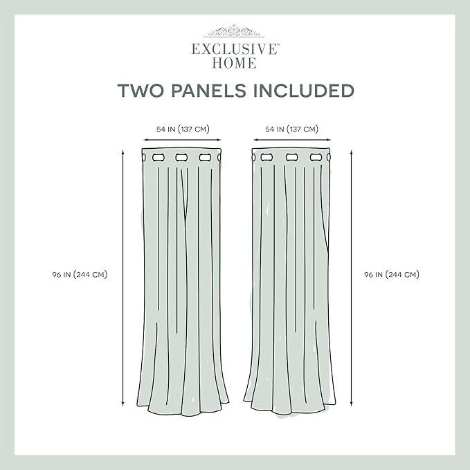 Exclusive Home Canopy Stripe Indoor/Outdoor Grommet Top Curtain Panel, Teal / - Image 6