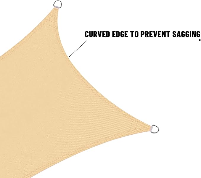 LOVE STORY Right Triangle 6'x12'x13.4' Waterproof Sun Shade Sail Canopy UV Block - Image 8