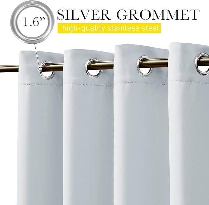 NICETOWN 2 Panels Outdoor Curtains Waterproof 90 inch Long - Image 8