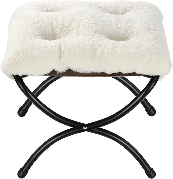 15" Foldable Foot Stool Ottoman by WELL-STRONG