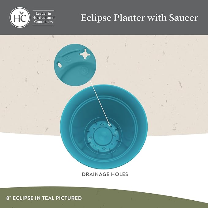 The HC Companies 6 Inch Eclipse Round Planter Pots - Image 3