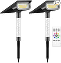 intelamp Solar Spot Light Outdoor Waterproof, 4000mAh RGB + 3 Color LED by IntelampSolarLightingArtist