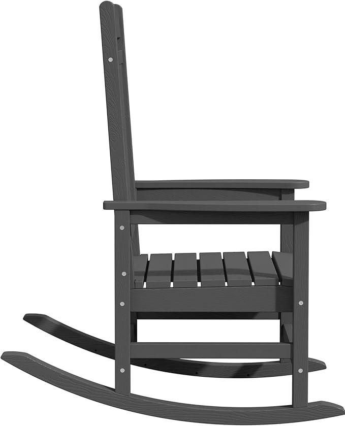 KINGYES Oversized Outdoor Rocking Chair Set of 2, HDPE Patio Rocking Chairs - Image 10