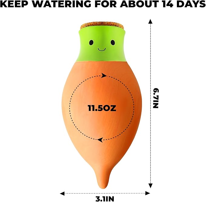 KGZZIZI 4 Pcs Self Watering Terracotta Globes. Large Olla Planter Inserts. - Image 2