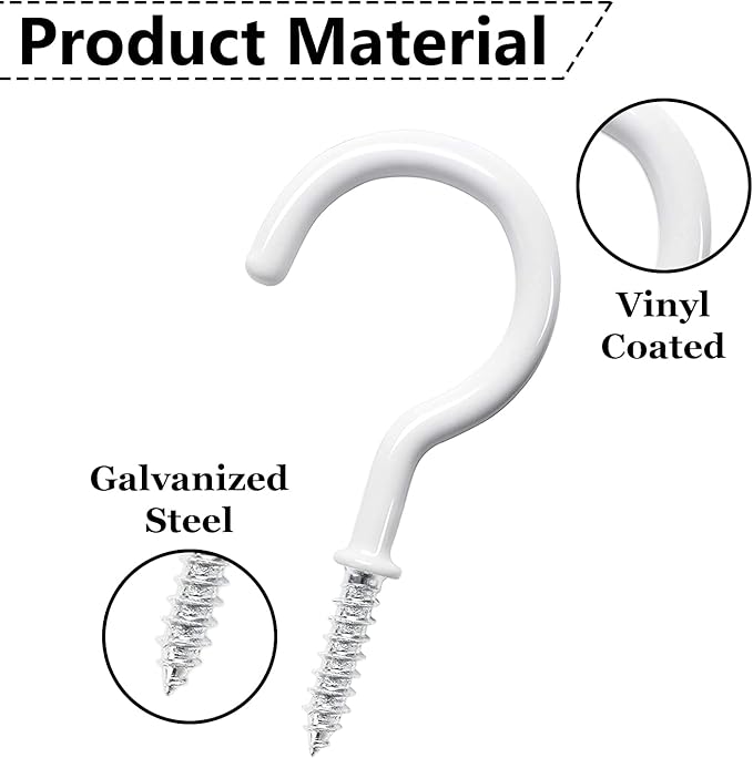 12 Pcs Ceiling Hooks for Hanging Plants, Utensils and Christmas String Lights - Image 9