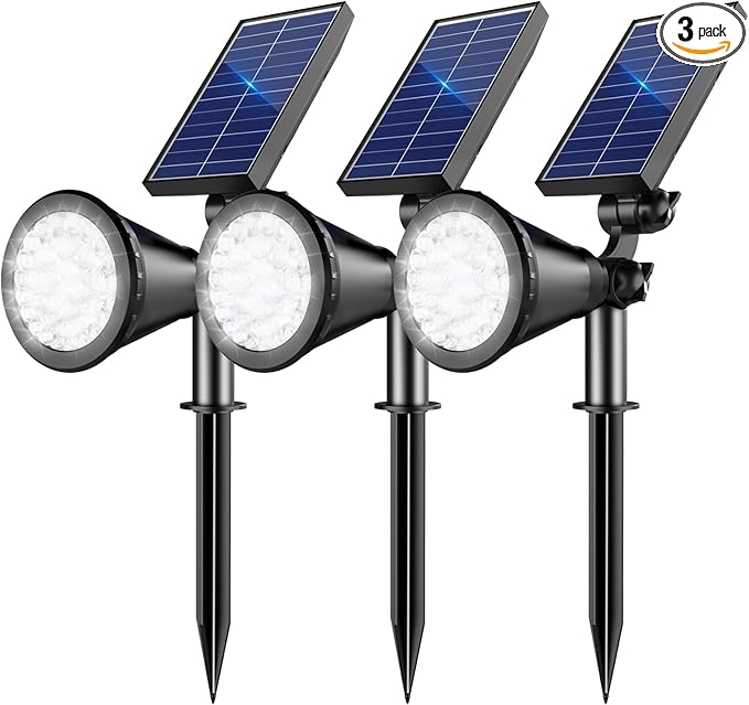 Solar Lights Outdoor Waterproof, 36 LEDs Adjustable Solar Spot Lights Outdoor by Unknown