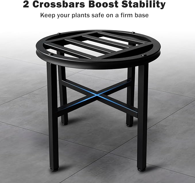 Plant Stand Indoor Outdoor, 13 Inch Tall Metal Plant Stands Riser, Heavy Duty - Image 4