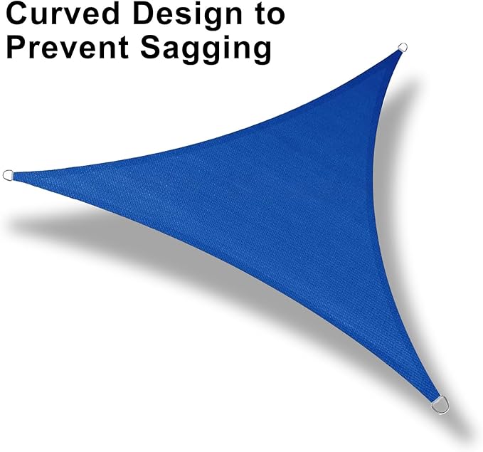 LOVE STORY 20' x 20' x 20' Triangle Blue Sun Shade Sail Canopy UV Block - Image 6