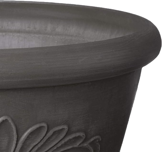 PSW Pot Collection TA30DC 12-inch Plastic/Stone/Wood Composite Bulb Pan Planter - Image 3