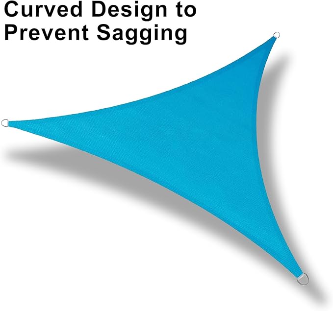 LOVE STORY Custom Size 16'x16'x22.6' Turquoise Blue Sun Shade Sail Right - Image 6