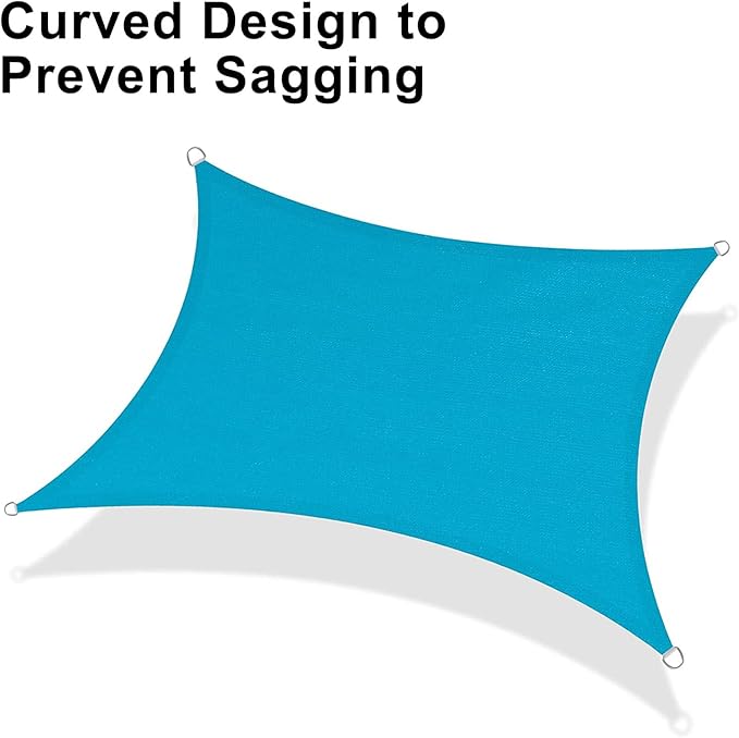 LOVE STORY Custom Size 6'x9' Turquoise Blue Sun Shade Sail Rectangle UV Block - Image 6