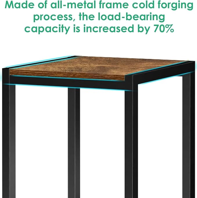 2-Pcak Plant Stand Indoor, 31.5'' Tall Wood Plant Stands Heavy Duty Pedestal - Image 4