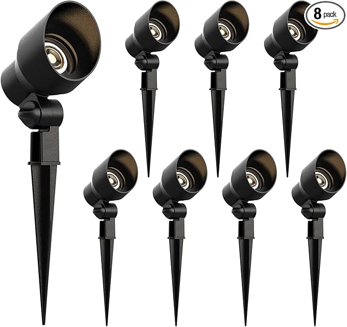 Malibu 8 Pack Low Voltage Spotlights Outdoor Landscape Lighting 20W 145 Lumens by Unknown