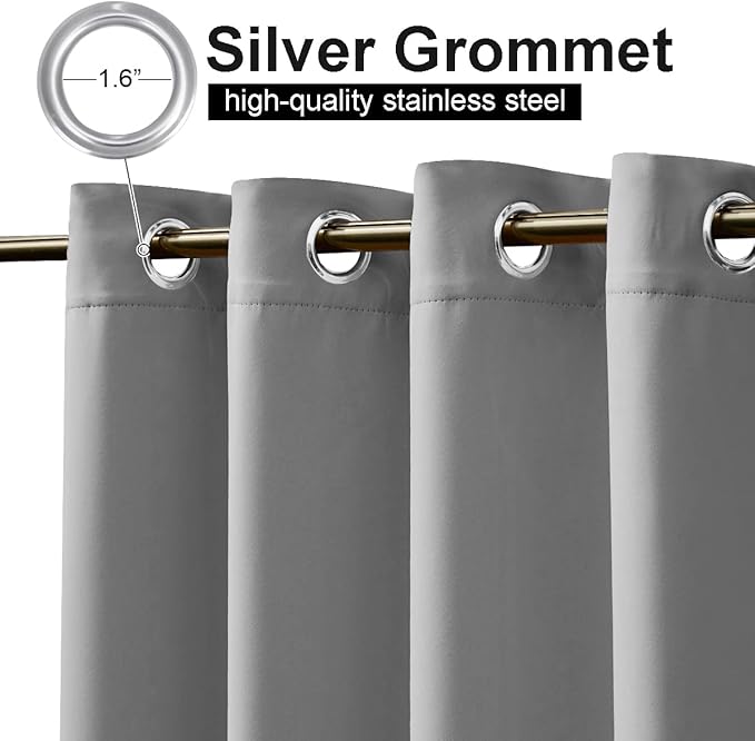 NICETOWN 2 Panels Outdoor Curtains Waterproof Extra Long 108 in - Image 3