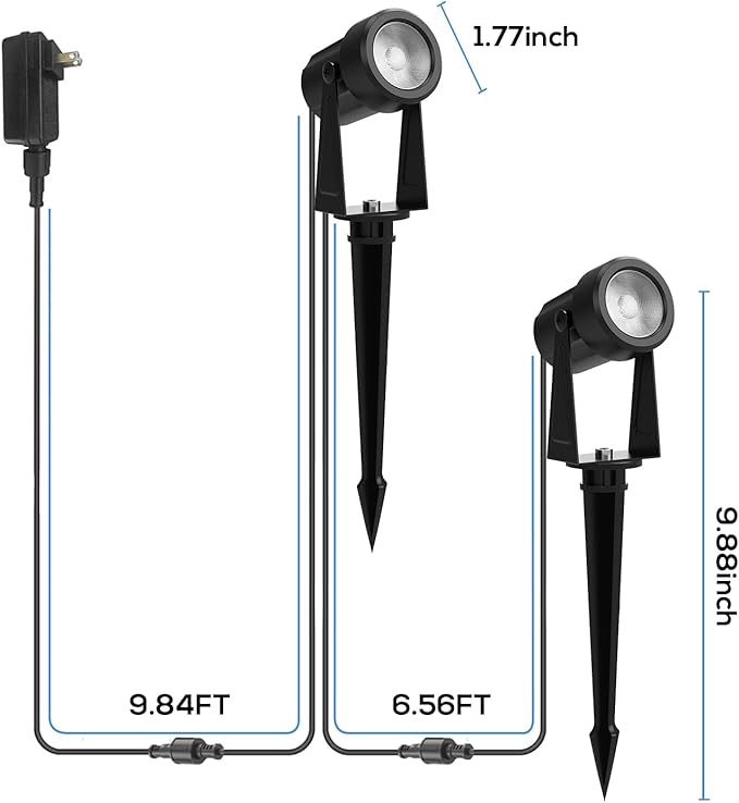 Banord Outdoor Landscape Lighting, 6 Pack Outdoor Spot Lights, Low Voltage LED - Image 3