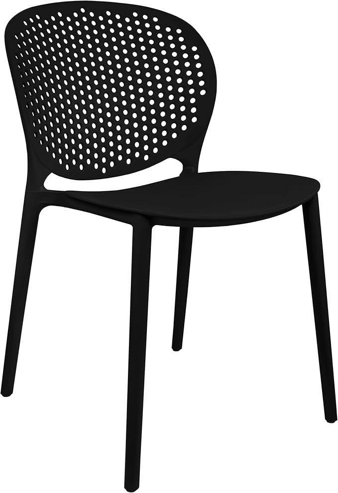 2xhome Set of 2 Patio Dining Chairs | Modern Stackable Outdoor Pool Side Chair - Image 8