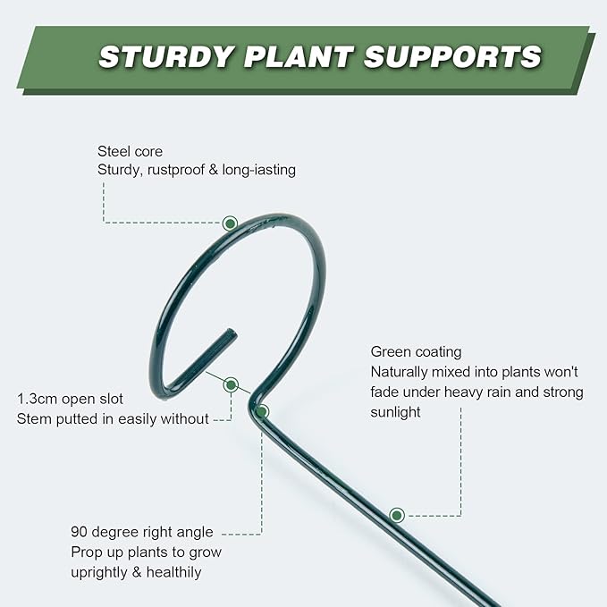 Joyhalo 20 Pack Plant Stakes, 16 Inch Plant Support Stakes, Flower Stakes - Image 5