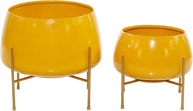 Deco 79 Metal Indoor Outdoor Planter Small Planter Pot - Image 4