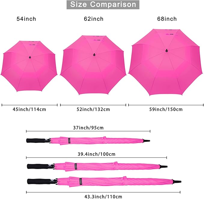 G4Free 47/54/62/68/72 Inch Automatic Open Golf Umbrella Oversize Extra Large - Image 7